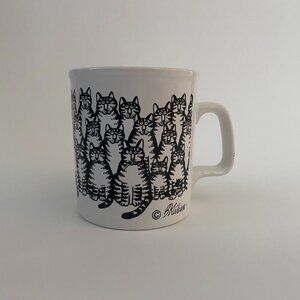 KLIBAN GROUP CAT COFFEE MUG KILNCRAFT STAFFORDSHIRE POTTERIES MADE IN ENGLAND